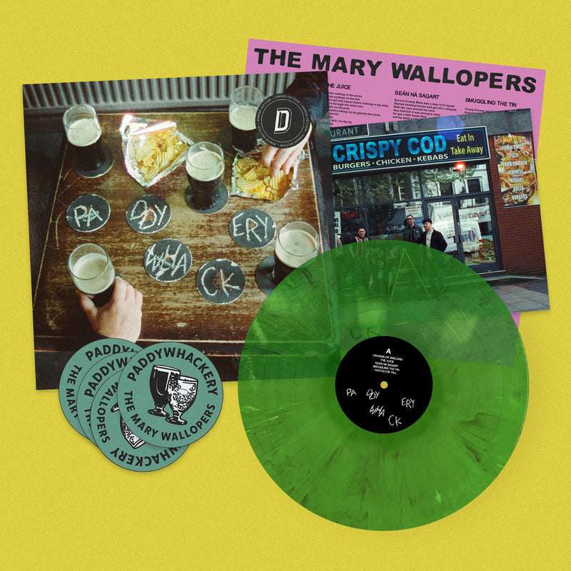 Mary Wallopers (The) - PADDYWHACKERY: Transparent Green Marble Vinyl LP + Signed Print DINKED EDITION EXCLUSIVE 420 *Pre-Order