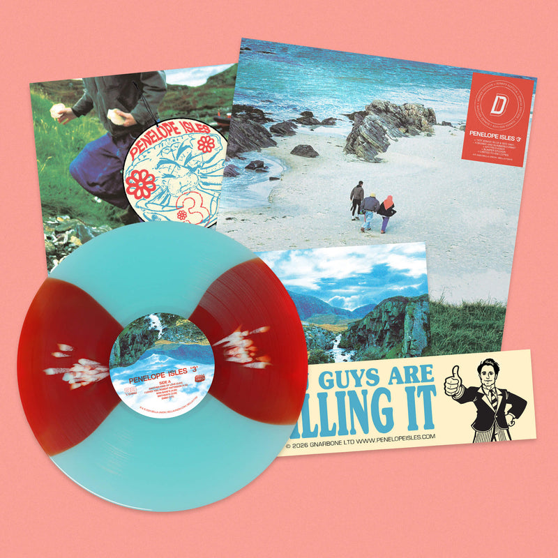 Penelope Isles - 3: Red/Blue Vinyl LP + Signed Postcard DINKED EDITION EXCLUSIVE 421 *Pre-Order
