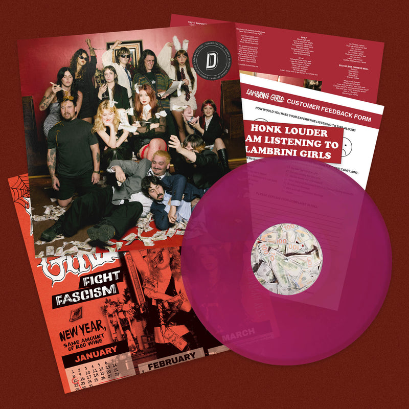 Lambrini Girls - No Refunds: Don't Dink Shame Magenta Vinyl LP + Signed Insert DINKED EDITION EXCLUSIVE 440 *Pre-Order