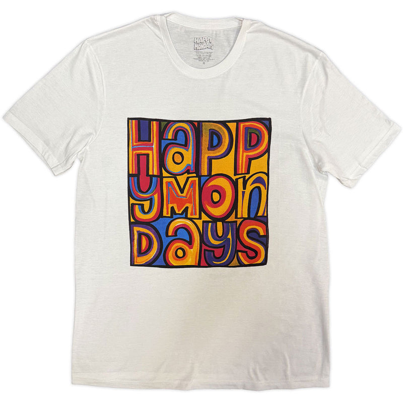 Happy Mondays - Greatest Hits (White) Unisex Tshirt