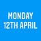 Monday 12th April. Welcome Back!