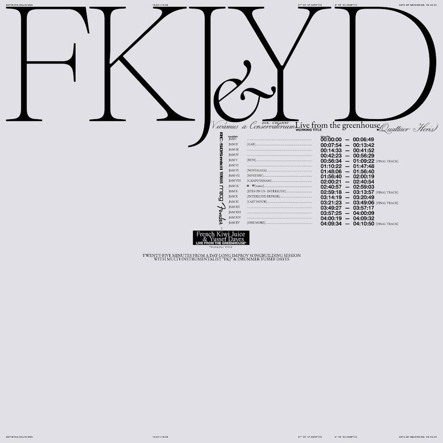 FKJ & Yussef Dayes - Live From The Greenhouse