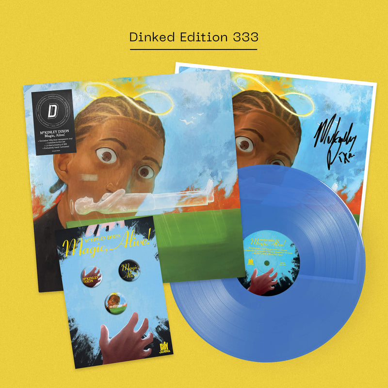 McKinley Dixon - Magic, Alive!: Transparent Blue Vinyl LP + Signed Print + Badge Pack DINKED EDITION EXCLUSIVE 333 *Pre-Order