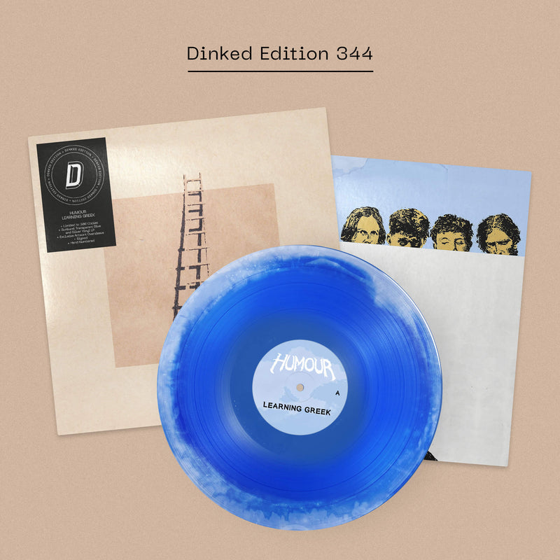 Humour - Learning Greek: Transparent Blue & Silver Sunburst Effect Vinyl LP + Alternative Artwork DINKED EDITION EXCLUSIVE 344 *Pre-Order