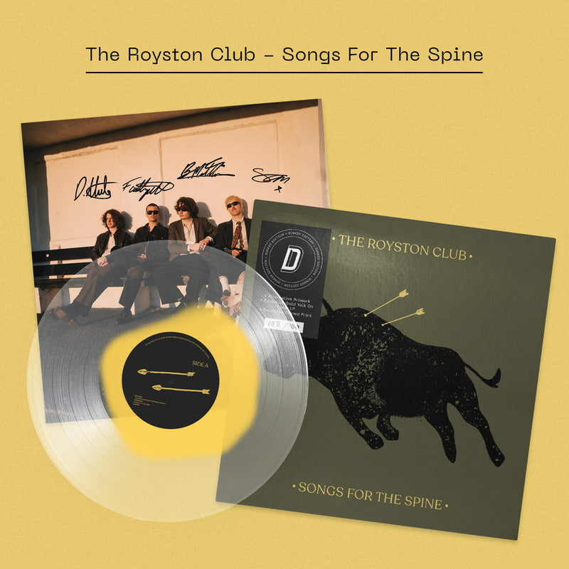 Royston Club (The) - Songs For The Spine: Clear/Gold Yolk Vinl + Alternative Artwork + Signed Print DINKED EDITION EXCLUSIVE 348