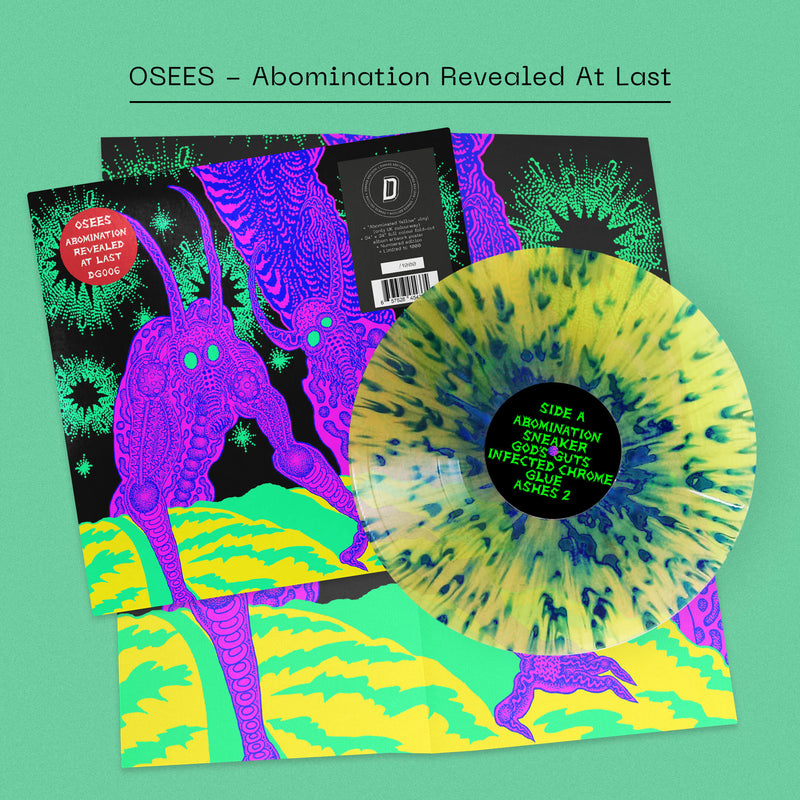 OSEES - Abomination Revealed At Last: Abominated Yellow/Blue Splatter Vinyl LP + Poster DINKED EDITION EXCLUSIVE 356