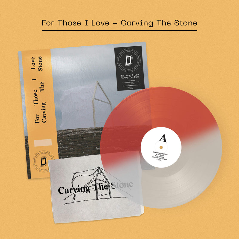 For Those I Love - Carving The Stone: Transparent Orange/Clear Split Vinyl LP + Signed DINKED EDITION EXCLUSIVE 358 *Pre-Order