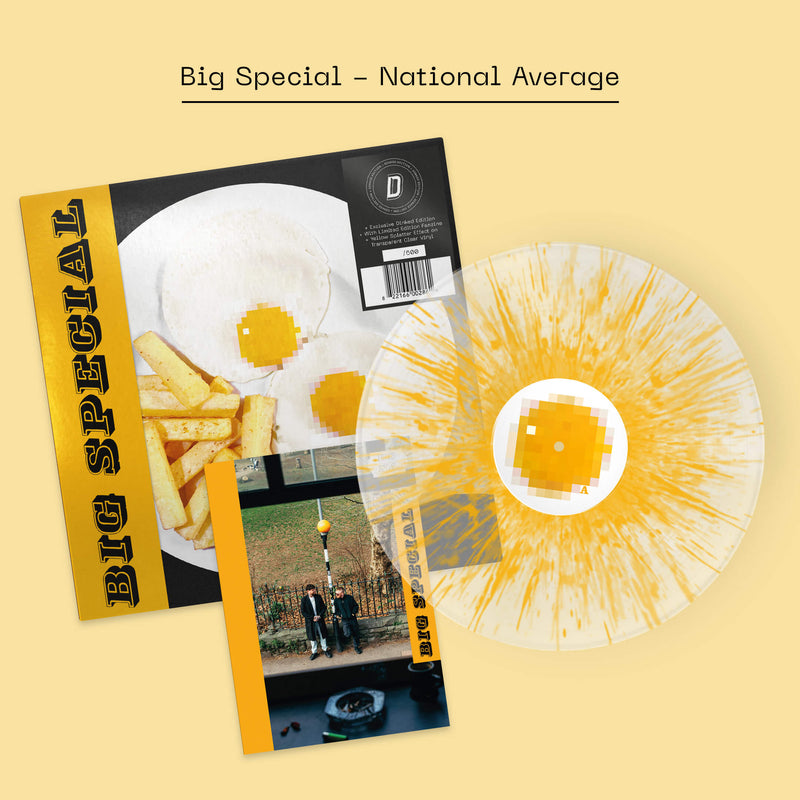 BIG SPECIAL - NATIONAL AVERAGE: Yellow/White Splatter Vinyl LP + Fanzine DINKED EDITION EXCLUSIVE 360