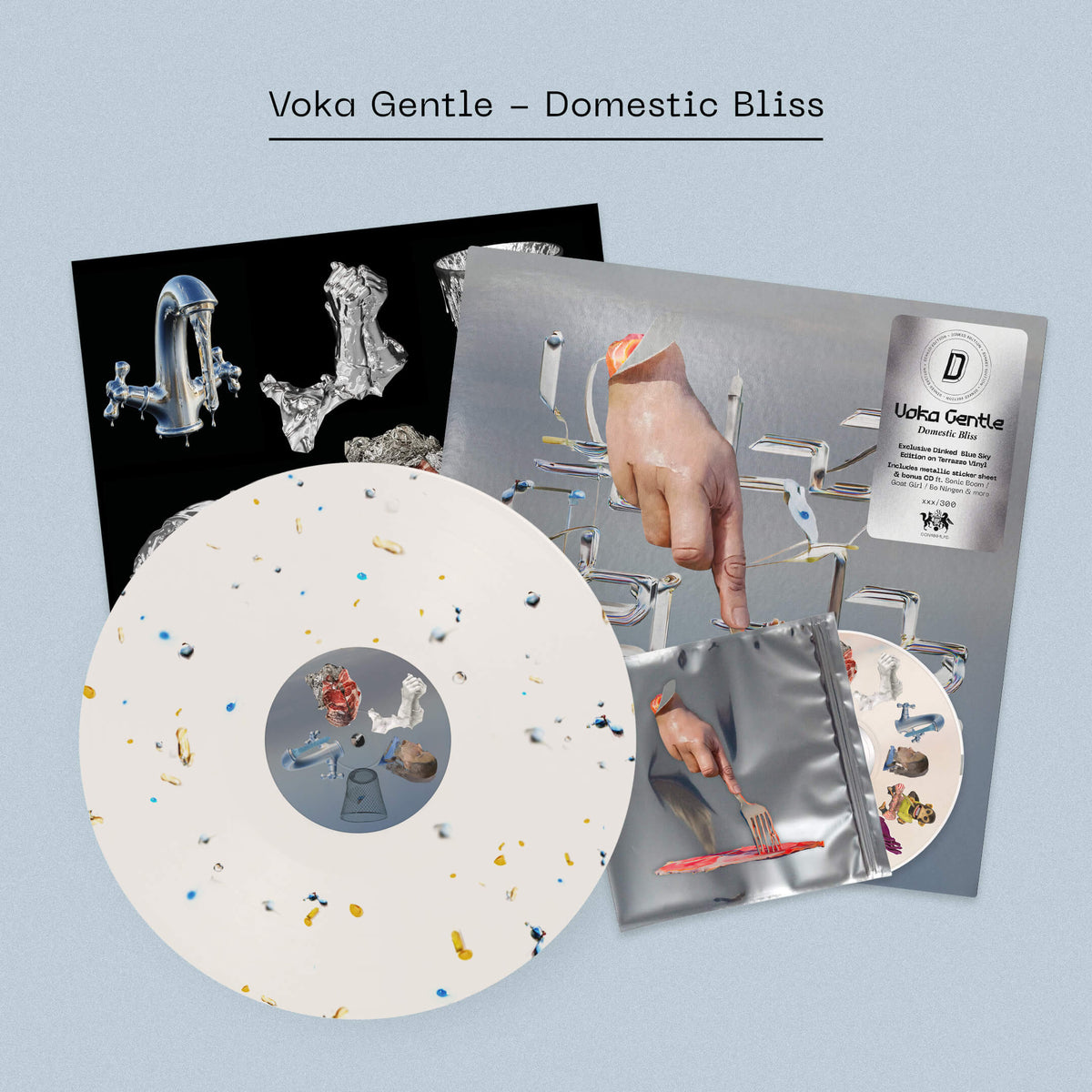 Voka Gentle - Domestic Bliss: Limited Blue Sky Vinyl LP +Alternative Artwork" DINKED EDITION EXCLUSIVE 370