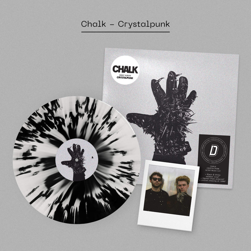Chalk - Crystalpunk: Black & White Splatter Vinyl LP + Signed Polaroid DINKED EDITION EXCLUSIVE 387
