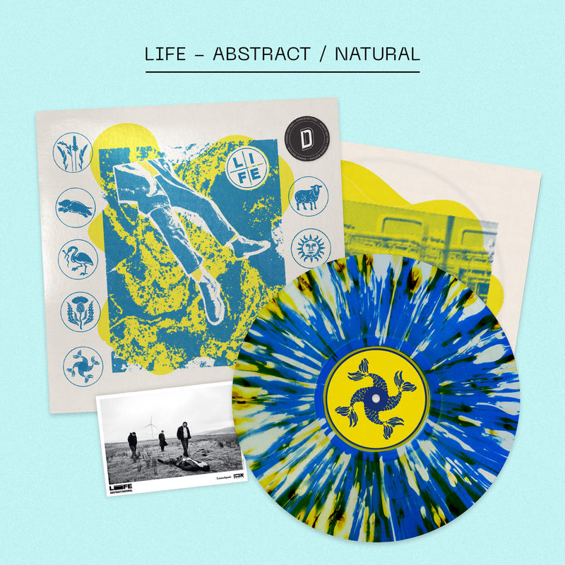 LIFE - ABSTRACT / NATURAL: Blue/Green/Yellow Splatter Vinyl LP + Alternative Artwork DINKED EDITION EXCLUSIVE 394