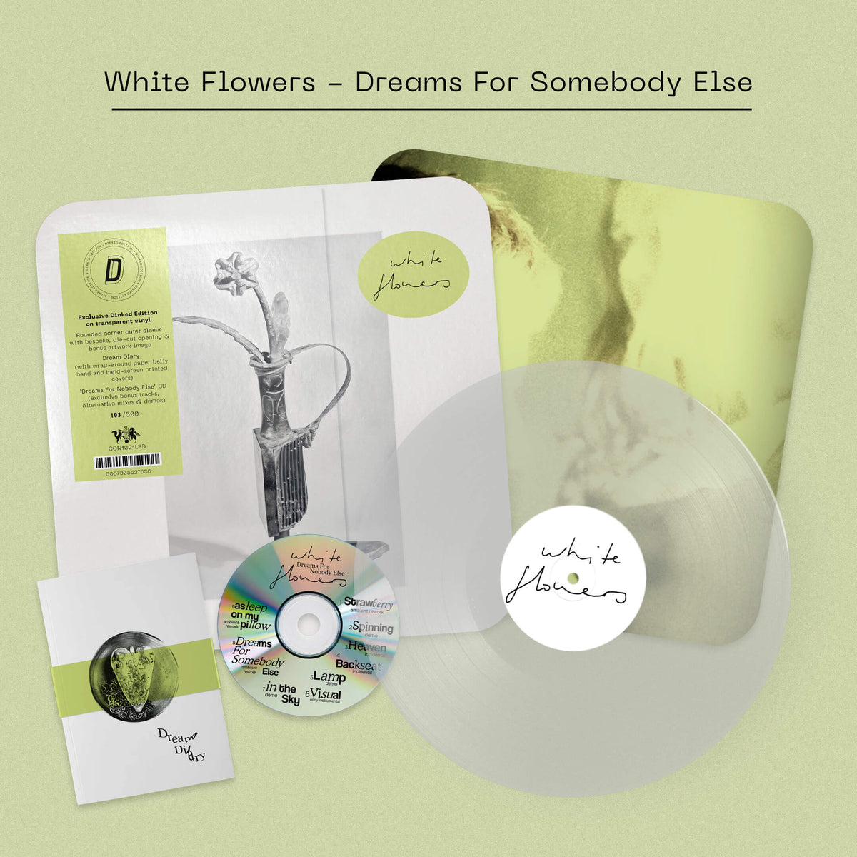 White Flowers - Dreams For Somebody Else: Transparent Vinyl LP + Alternative Sleeve DINKED EDITION EXCLUSIVE 395