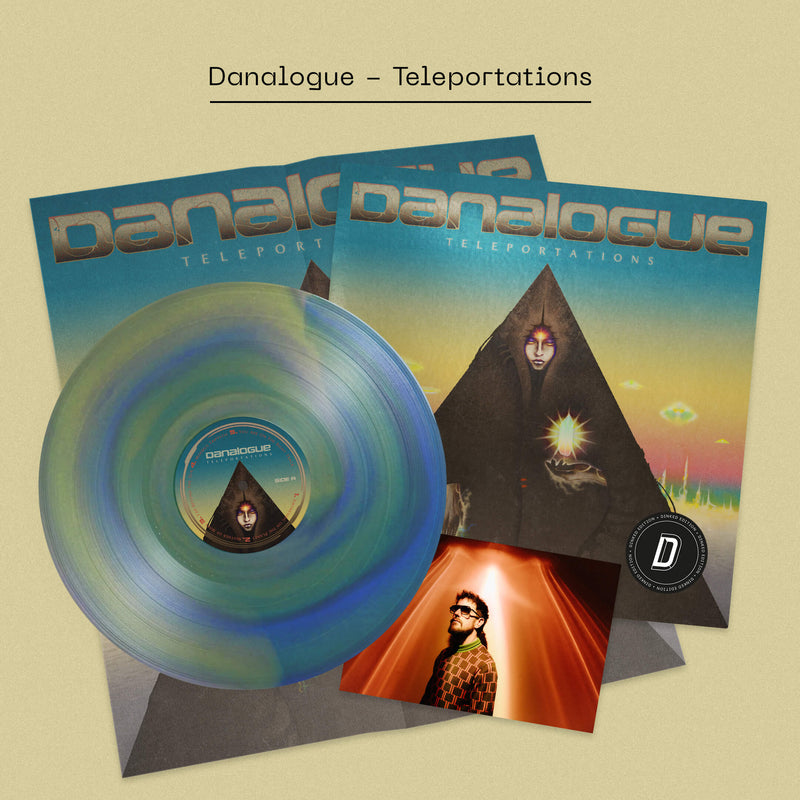 Danalogue - Teleportations: Blue & Green Vortex Vinyl LP + Signed Postcard DINKED EDITION EXCLUSIVE 398