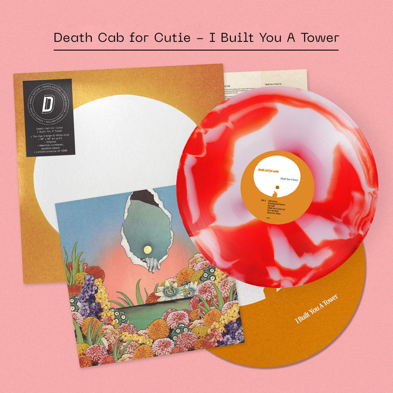 Death Cab For Cutie - I Built You A Tower: Tie-Dye Orange/White Vinyl LP + Slipmat DINKED EDITION EXCLUSIVE 402