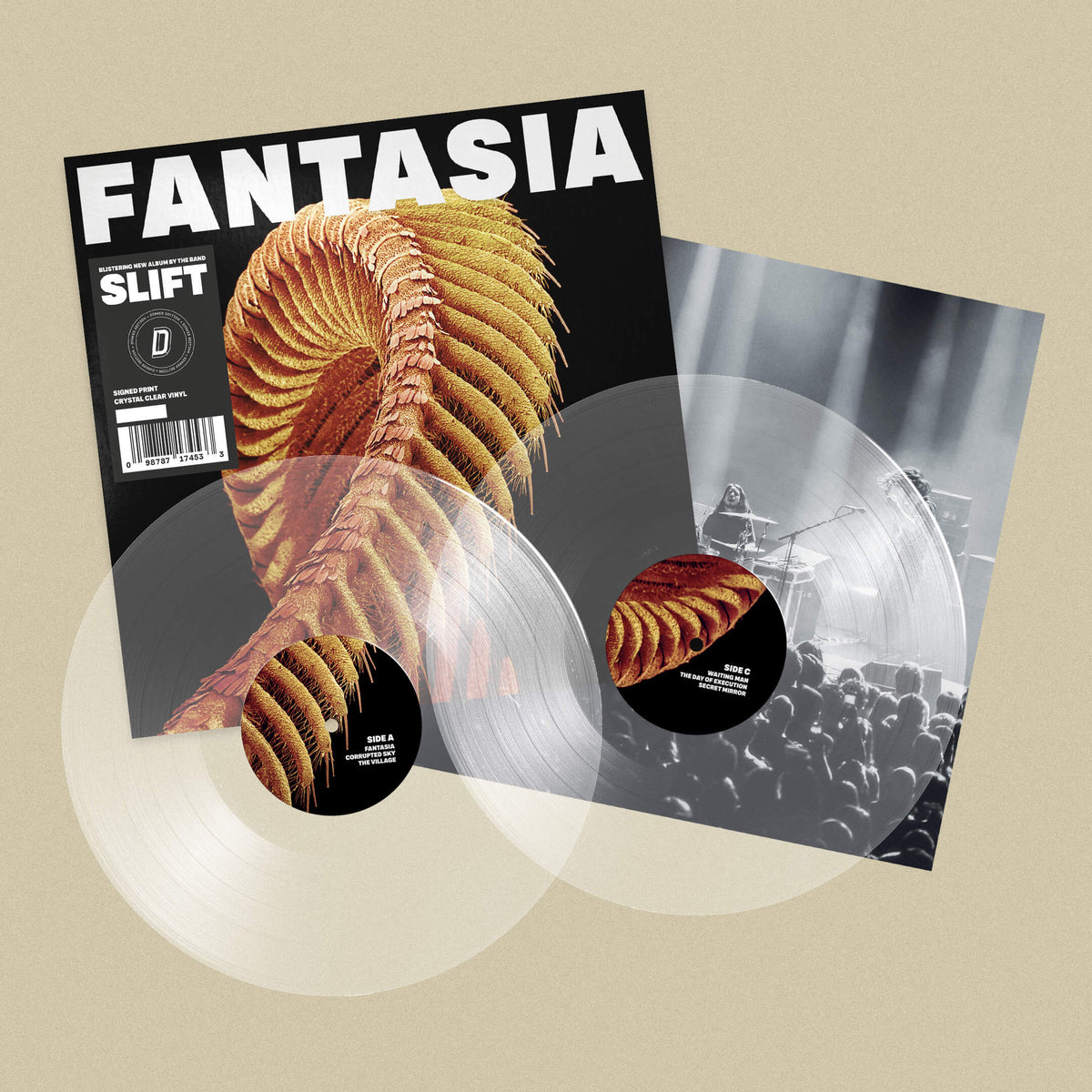 SLIFT - Fantasia: Crystal Clear Double Vinyl LP + Signed Print DINKED EDITION EXCLUSIVE 404