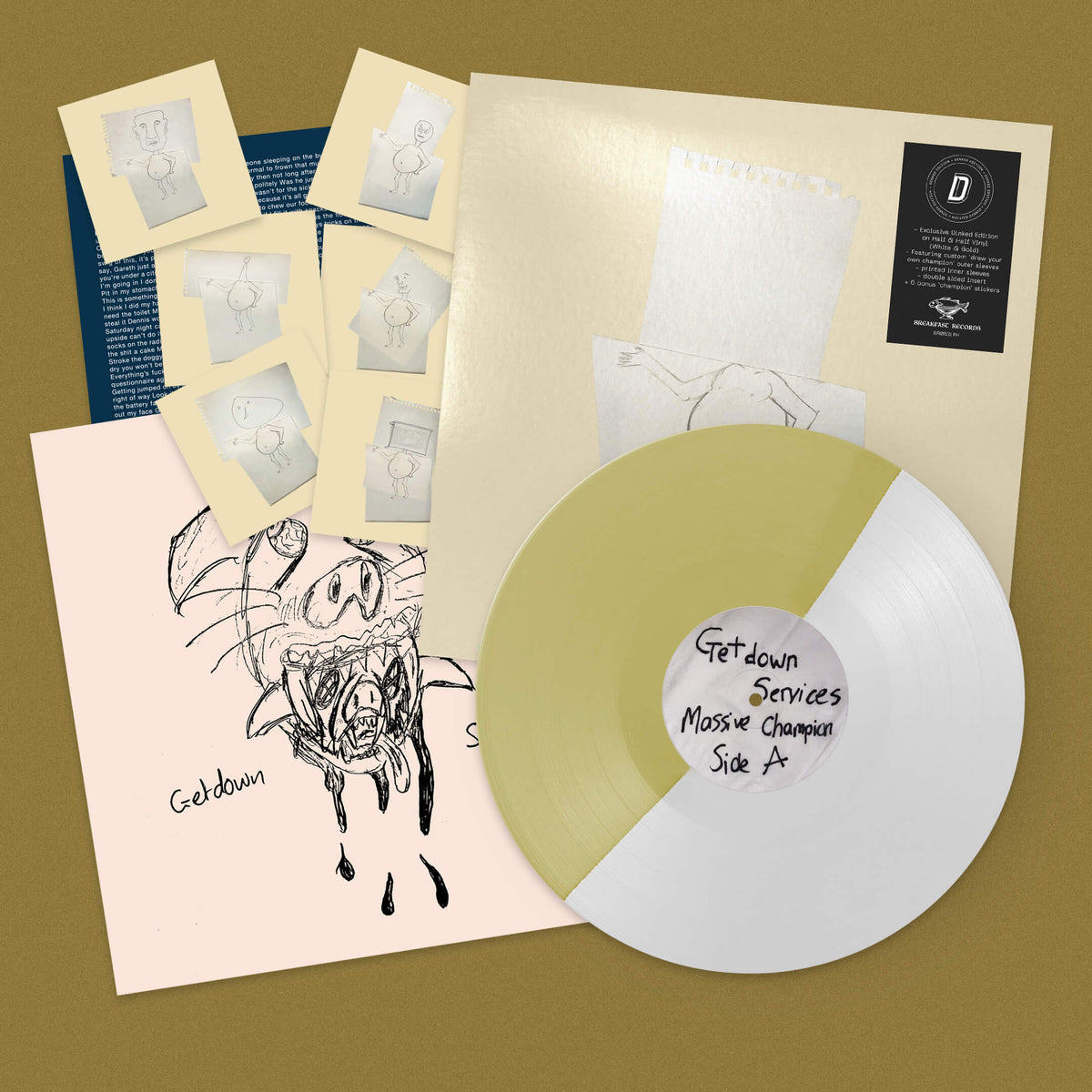 Getdown Services - Massive Champion: White/Gold Vinyl LP DINKED EDITION EXCLUSIVE 415 *Pre-Order