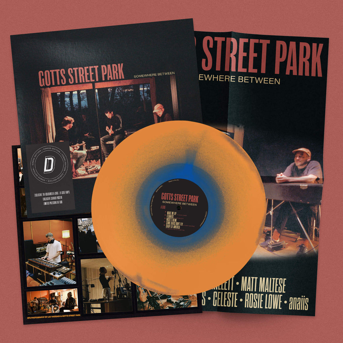 Gotts Street Park - Somewhere Between: Tri-Colour Effect Vinyl LP + Signed Poster DINKED EDITION EXCLUSIVE 431 *Pre-Order