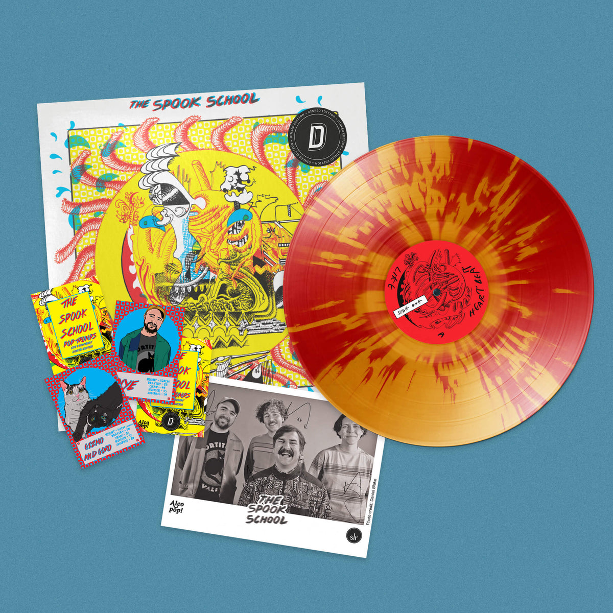 Spook School (The) - Like A Heartbeat: Heartbeat Red and Yellow Splatter Vinyl LP + Signed Photo DINKED EDITION EXCLUSIVE 436 *Pre-Order