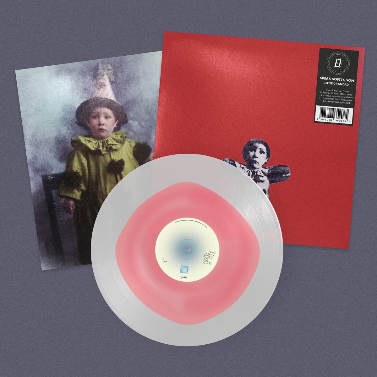 Little Grandad - Speak Softly, Son: Pink & Frosted Clear Signed Vinyl LP + Alt Art Oversleeve DINKED EDITION EXCLUSIVE 438 *Pre-Order