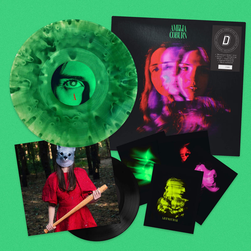Amelia Coburn - Myself And Other Monsters: Monstrous Green Vinyl LP + Bonus 7in + Signed Postcards DINKED EDITION EXCLUSIVE 449 *Pre-Order