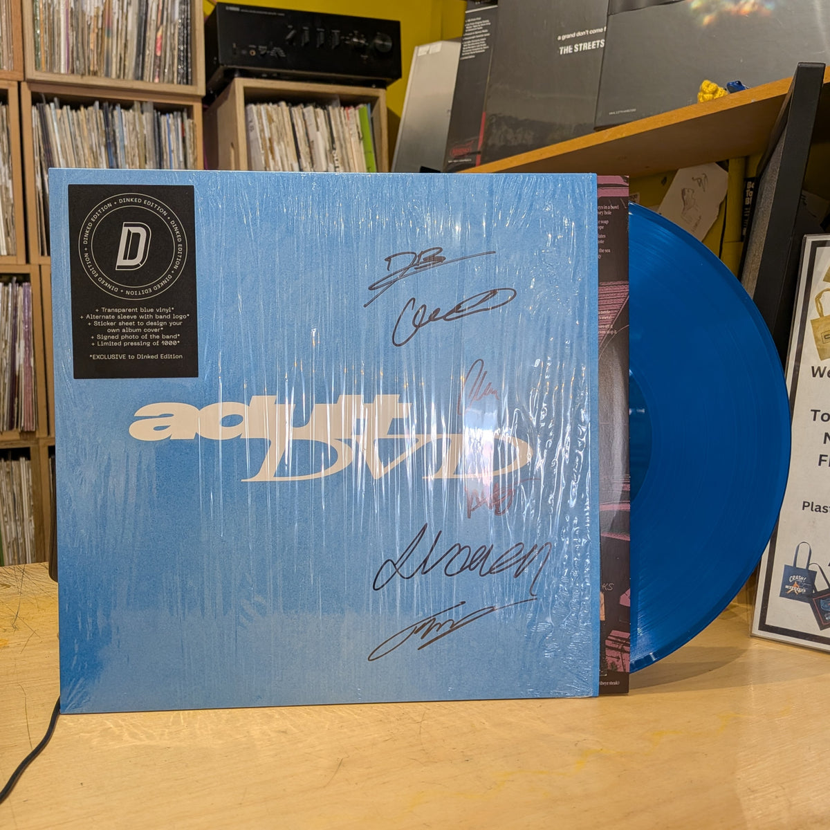 Adult DVD - Adult DVD: Transparent Blue Vinyl LP DINKED EDITION EXCLUSIVE 424 * SIGNED ALBUM