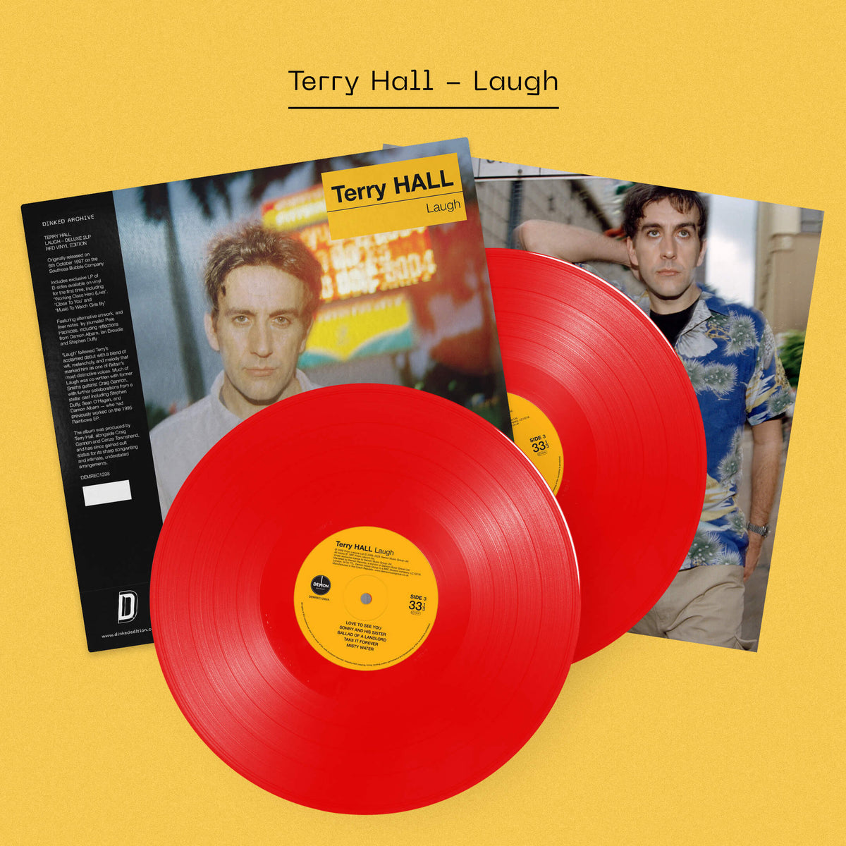 Terry Hall - Laugh Deluxe Edition: Red Double Vinyl LP + Alternate Sleeve DINKED ARCHIVE EDITION EXCLUSIVE 025