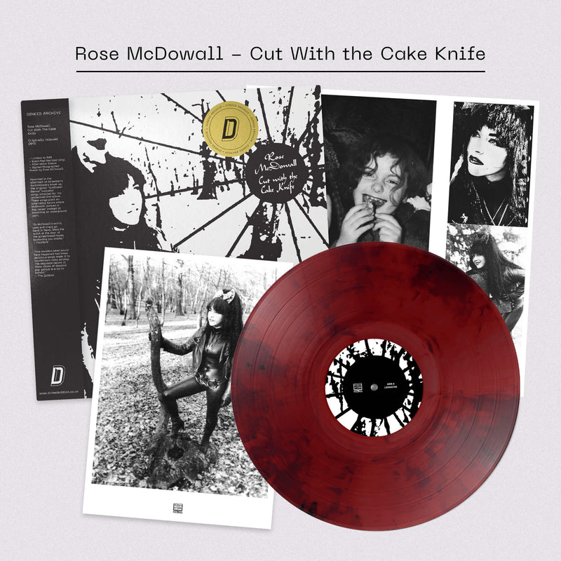 ROSE MC DOWALL - CUT WITH THE CAKE KNIFE: Red/Black Marble Vinyl LP + Signed Poster DINKED ARCHIVE EDITION EXCLUSIVE 030