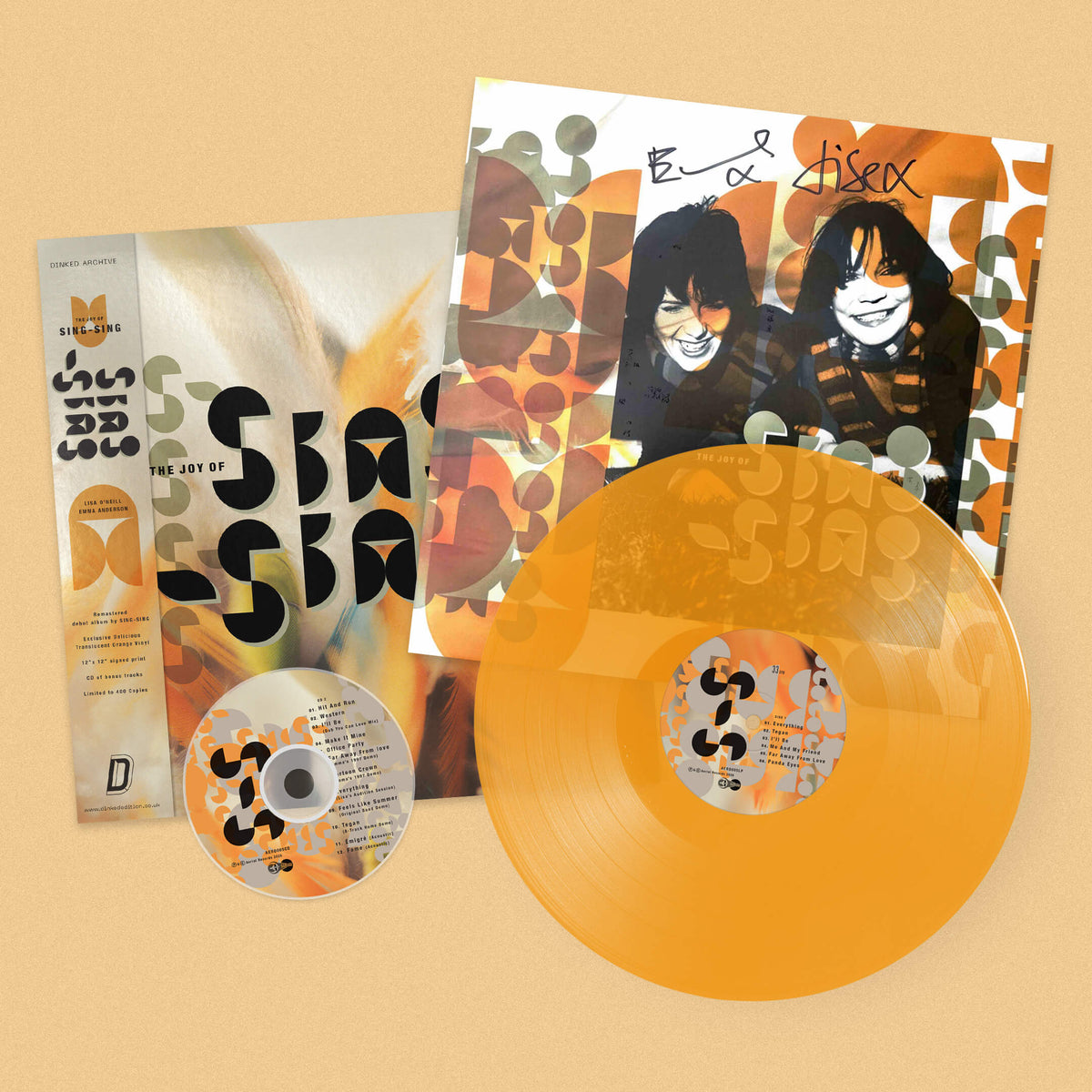 Sing-Sing - The Joy Of Sing-Sing: Translucent 'Delicious' Orange Vinyl LP + Signed Print DINKED ARCHIVE EDITION EXCLUSIVE 035 *Pre-Order