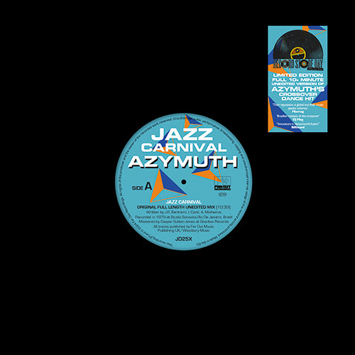 Azymuth - JAZZ CARNIVAL (ORIGINAL FULL LENGTH UNEDITED MIX) RSD 2024 - Limited RSD 2024