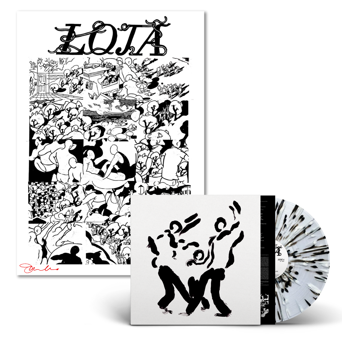 Orlando Weeks - Loja: Black & White Splatter Vinyl LP + Alternative Artwork + Signed Poster DINKED EDITION EXCLUSIVE 294
