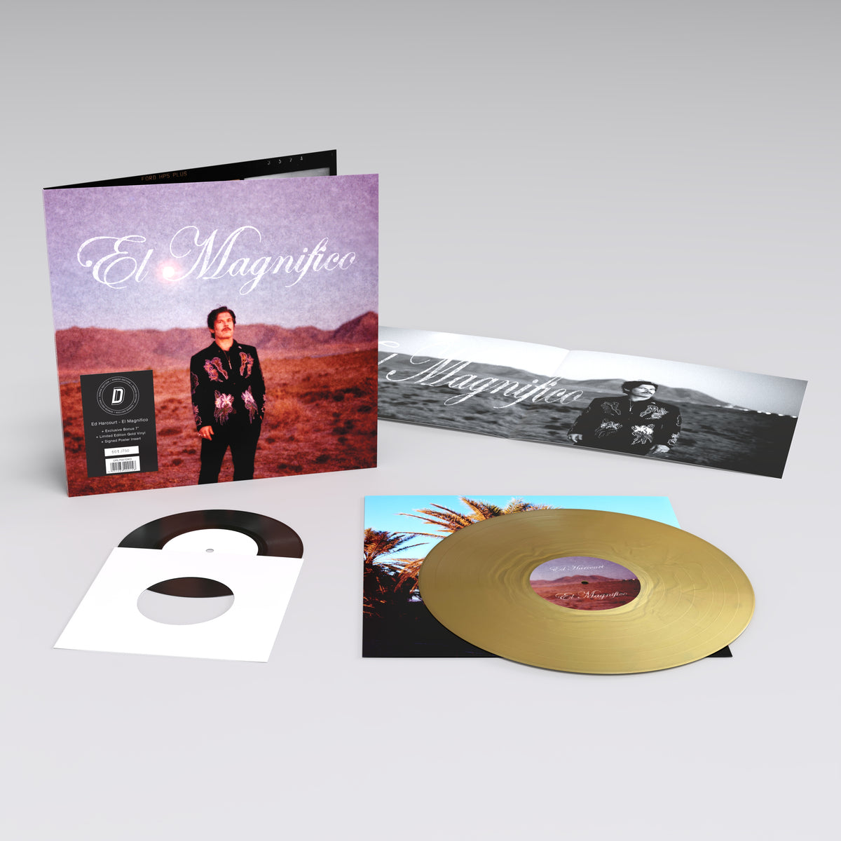 Ed Harcourt - El Magnifico: Limited Gold Vinyl LP + Signed Poster and 7 inch DINKED EDITION EXCLUSIVE 273