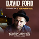 David Ford: 'I Sincerely Apologise For All The Trouble I've Caused’ - 20 Years 15/10/25 @ Brudnell Social Club