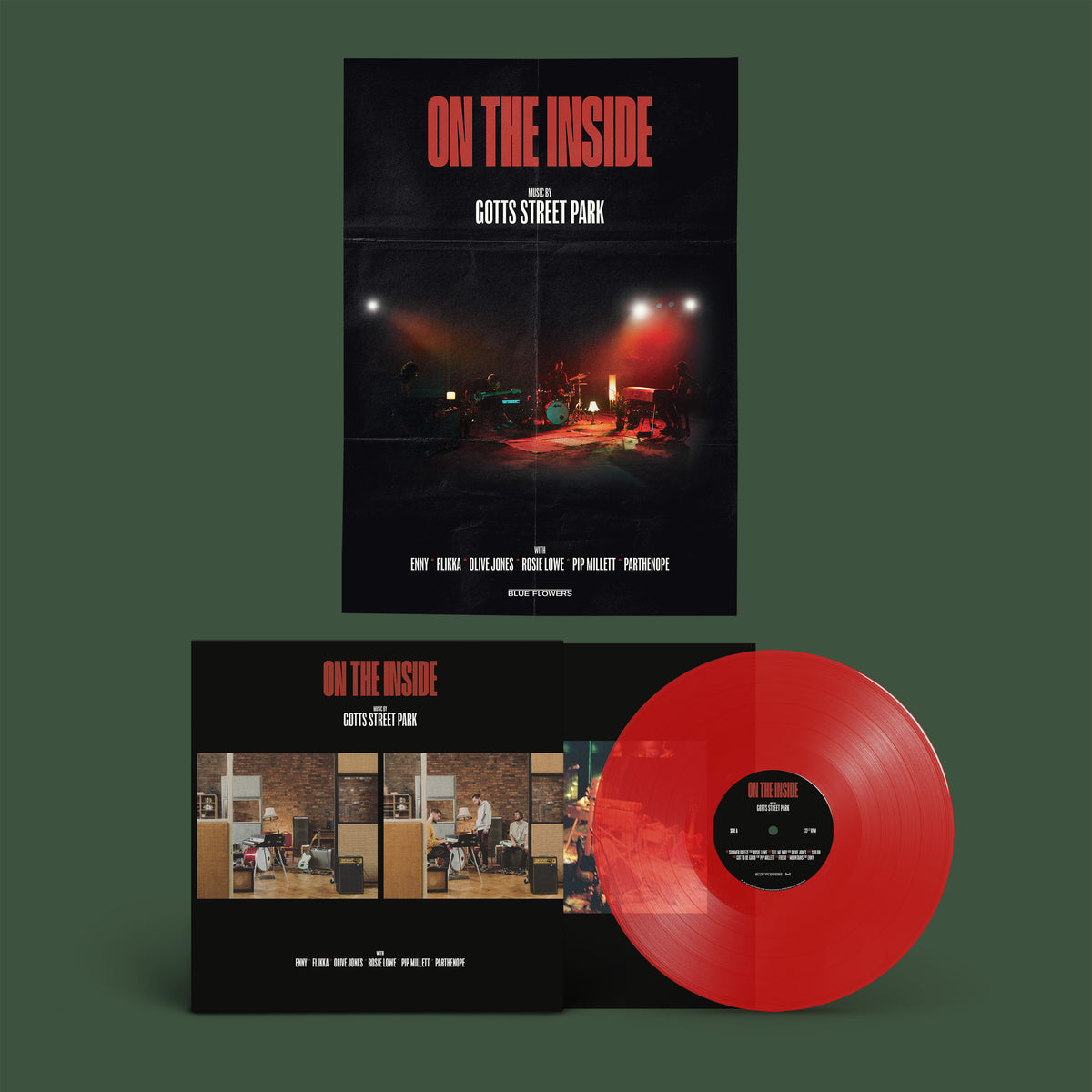Gotts Street Park - On The Inside: Limited Transparent Red Vinyl LP with Signed Poster & Insert DINKED EDITION EXCLUSIVE 247