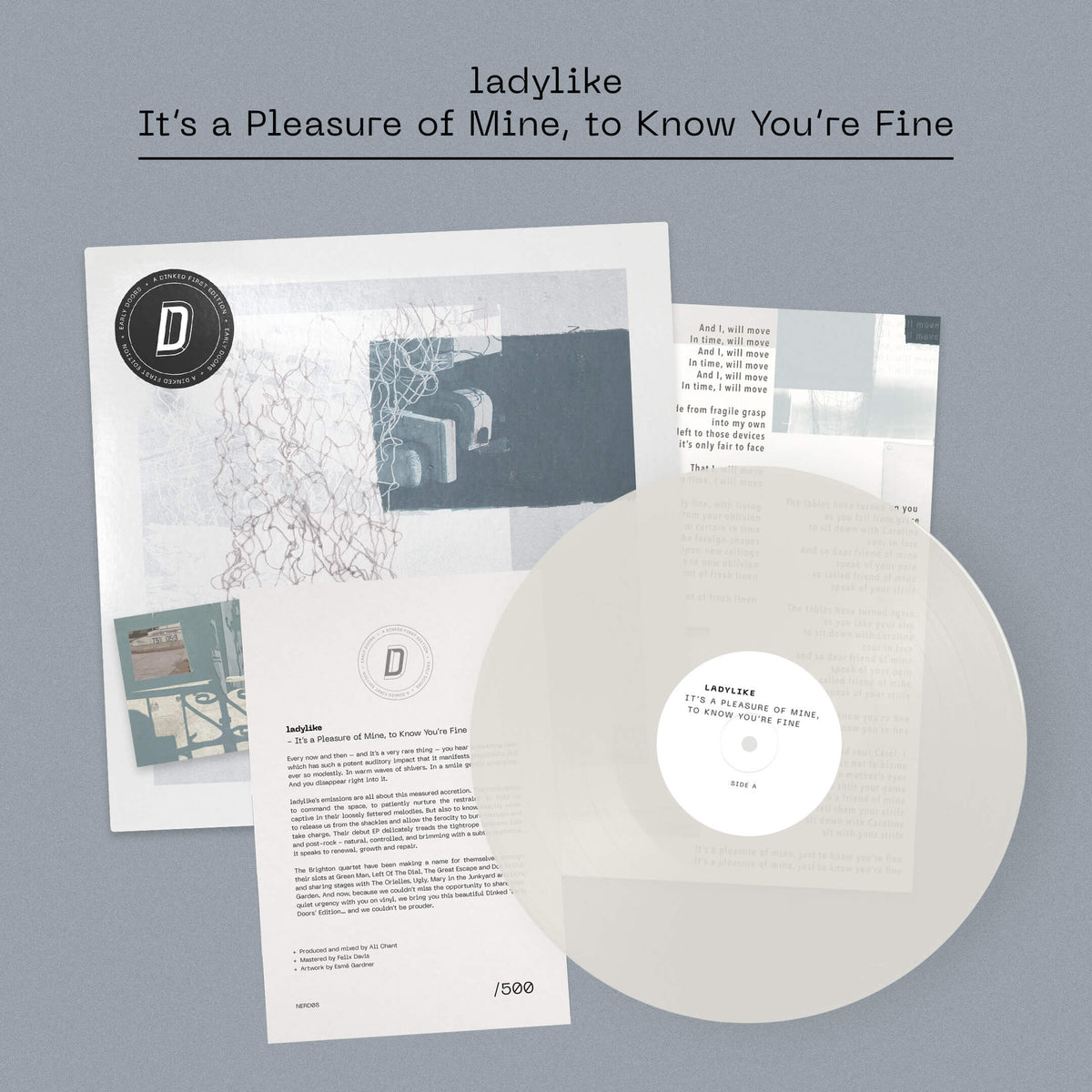 ladylike - It's a Pleasure of Mine, to Know You're Fine: Milky Clear Vinyl LP + Signed Insert DINKED EARLY DOORS EDITION EXCLUSIVE 008