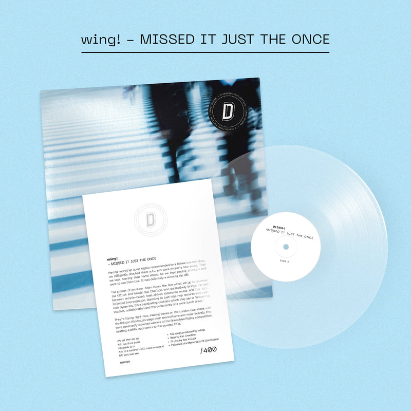 wing! - MISSED IT JUST THE ONCE: Glass Clear Vinyl LP + Signed Insert DINKED EARLY DOORS EDITION EXCLUSIVE 006
