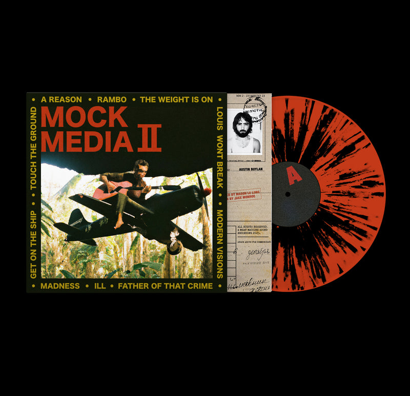 MOCK MEDIA - MOCK MEDIA II: Red On Black Splatter Vinyl LP + Poster DINKED EDITION EXCLUSIVE 263