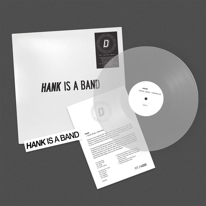 Hank - Twist Grip / Spiralic: Crystal Clear Vinyl LP DINKED EARLY DOORS EDITION EXCLUSIVE 003 *Pre-Order