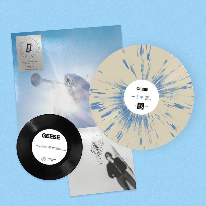 Geese - Getting Killed: Limited Cream/Blue Splatter Vinyl LP + Bonus 7inch DINKED HEAVY ROTATION EDITION EXCLUSIVE 002 *Pre-Order