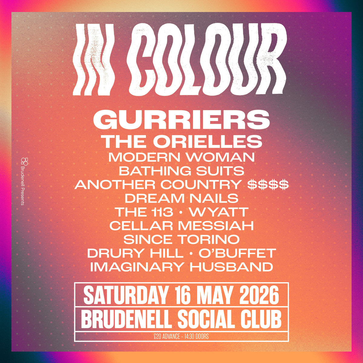 In Colour 16/05/26 @ Brudenell Social Club