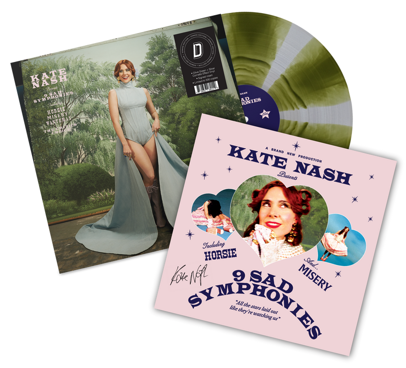 Kate Nash - 9 Sad Symphonies: Limited Olive Green & Silver Cornetto Effect Vinyl LP + Signed Art Print DINKED EDITION EXCLUSIVE 289