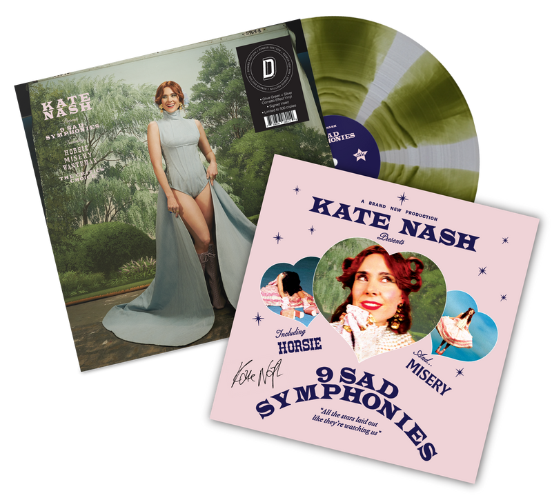 Kate Nash - 9 Sad Symphonies: Limited Olive Green & Silver Cornetto Effect Vinyl LP + Signed Art Print DINKED EDITION EXCLUSIVE 289 *Pre-Order