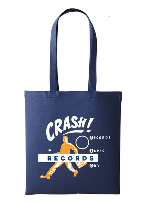 Crash Records Leeds - Running Man Navy Classic Design Tote Bag