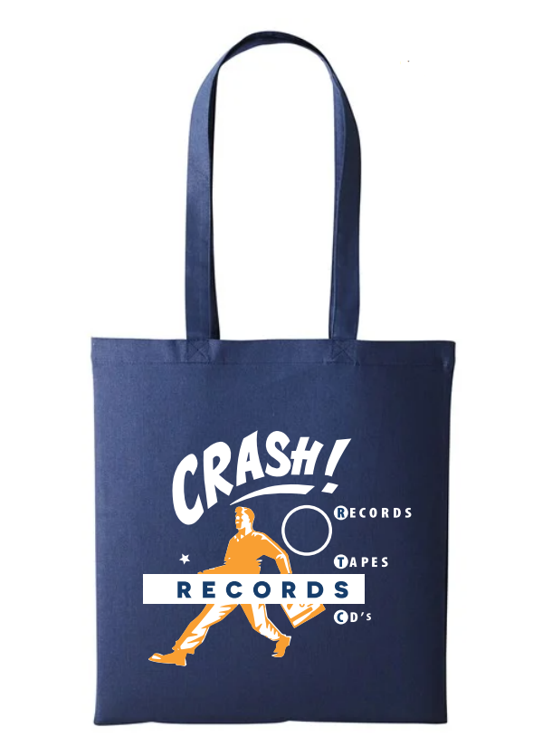 Crash Records Leeds - Running Man Navy Classic Design Tote Bag