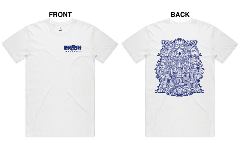 Crash Records Leeds - Limited Drew Millward Kaiju WHITE T-Shirt