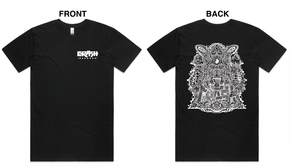 Crash Records Leeds - Limited Drew Millward Kaiju BLACK T-Shirt