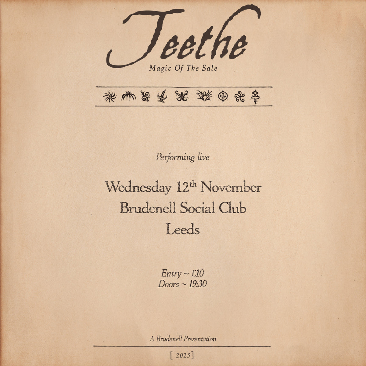 Teethe 12/11/25 @ Brudenell Social Club