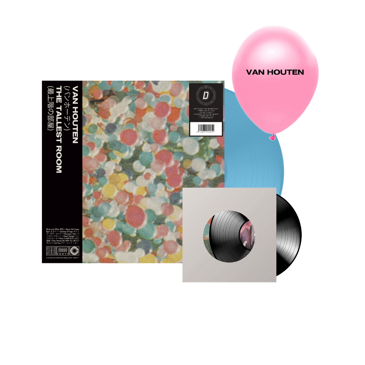 Van Houten - The Tallest Room: Limited Baby Blue Vinyl LP + Bonus 7inch + Balloon DINKED EDITION EXCLUSIVE 277