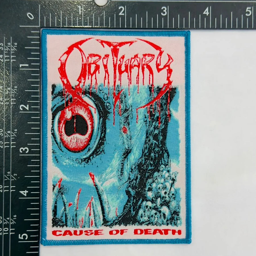 OBITUARY - Cause Of Death - Woven Patch
