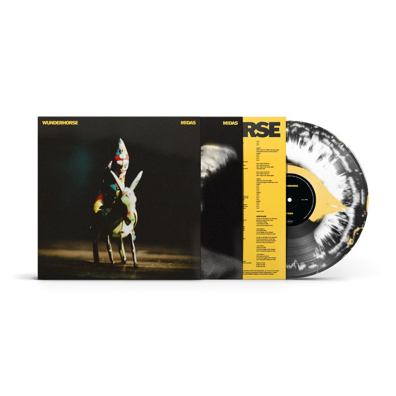 Wunderhorse - Midas: Black/White/Yellow Starburst Vinyl LP + Exclusive Artwork Oversleeve + Signed DINKED EDITION EXCLUSIVE 299