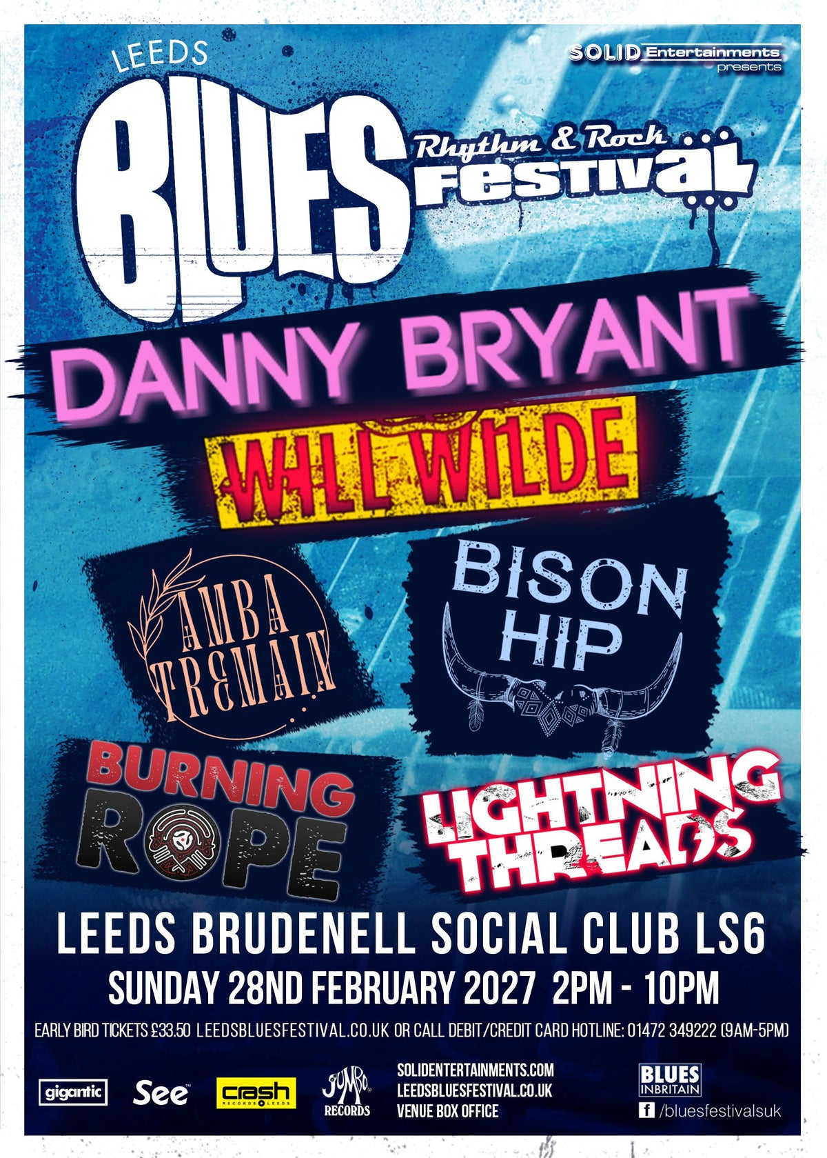 Leeds Blues, Rhythm & Rock Festival 2027 28/02/27 @ Brudenell Social Club